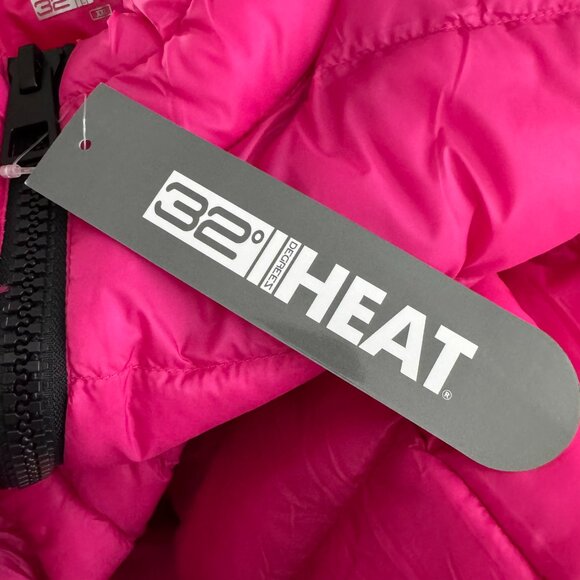 32 Degrees Heat Puffer Jacket Womens 2XL Pink Full Zip Nylon Outdoor NWT CJ-2066 - Picture 7 of 12